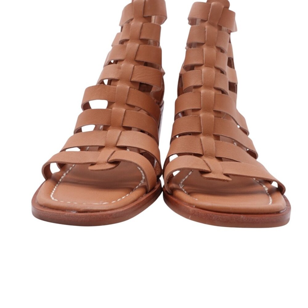 Sofft Tan Strappy Block Heel Sandals - Picture 3 of 13